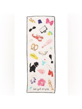 Kate Spade New York Scarf Women’s OS Cream Illustrated Things We Love Scarf